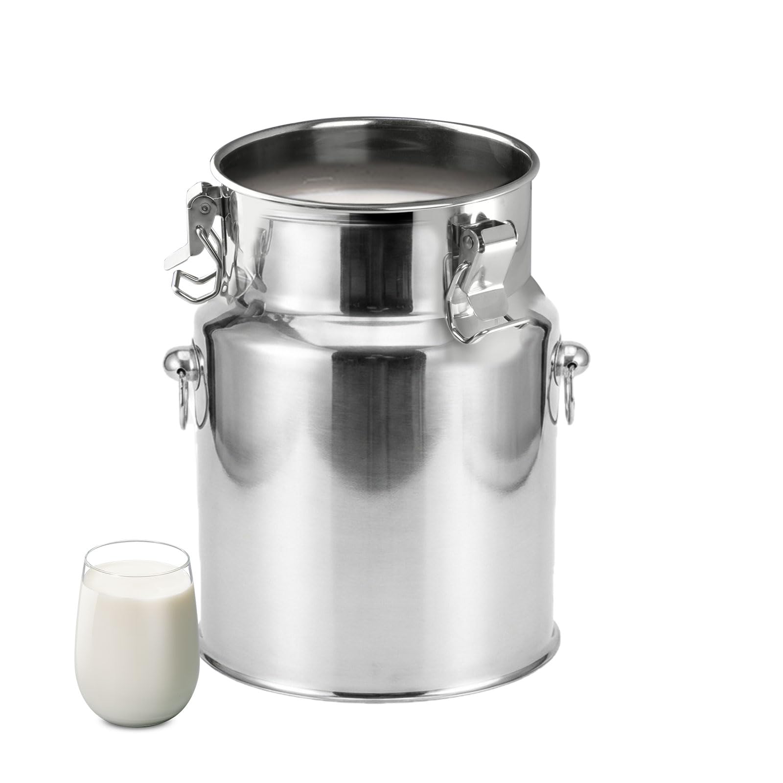 Milchkrug Aus Edelstahl, Milcheimer Mit Dicht Schließendem Deckel Luftdichter Behälter Milchkanne Vorratsbehälter Für Öl Für Reis, Milch, Getreide Und Kaffeebohnen,7L