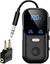 Bluetooth 5.4 Transmitter Receiver aptX Adaptive for 2 AirPods/Headphones, 2-in-1 Bluetooth Audio Adapter with Mic & LED Display for TV, Airplane Travel, 3.5mm AUX Wireless Adapter for Car/Home Stereo