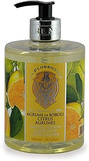 La Florentina, Bellosguardo Collection:"Agrumi di Boboli" - Hand Wash Liquid Soap, Citrus Scent 16.5 fl.oz. (500 ml). Italian Import.