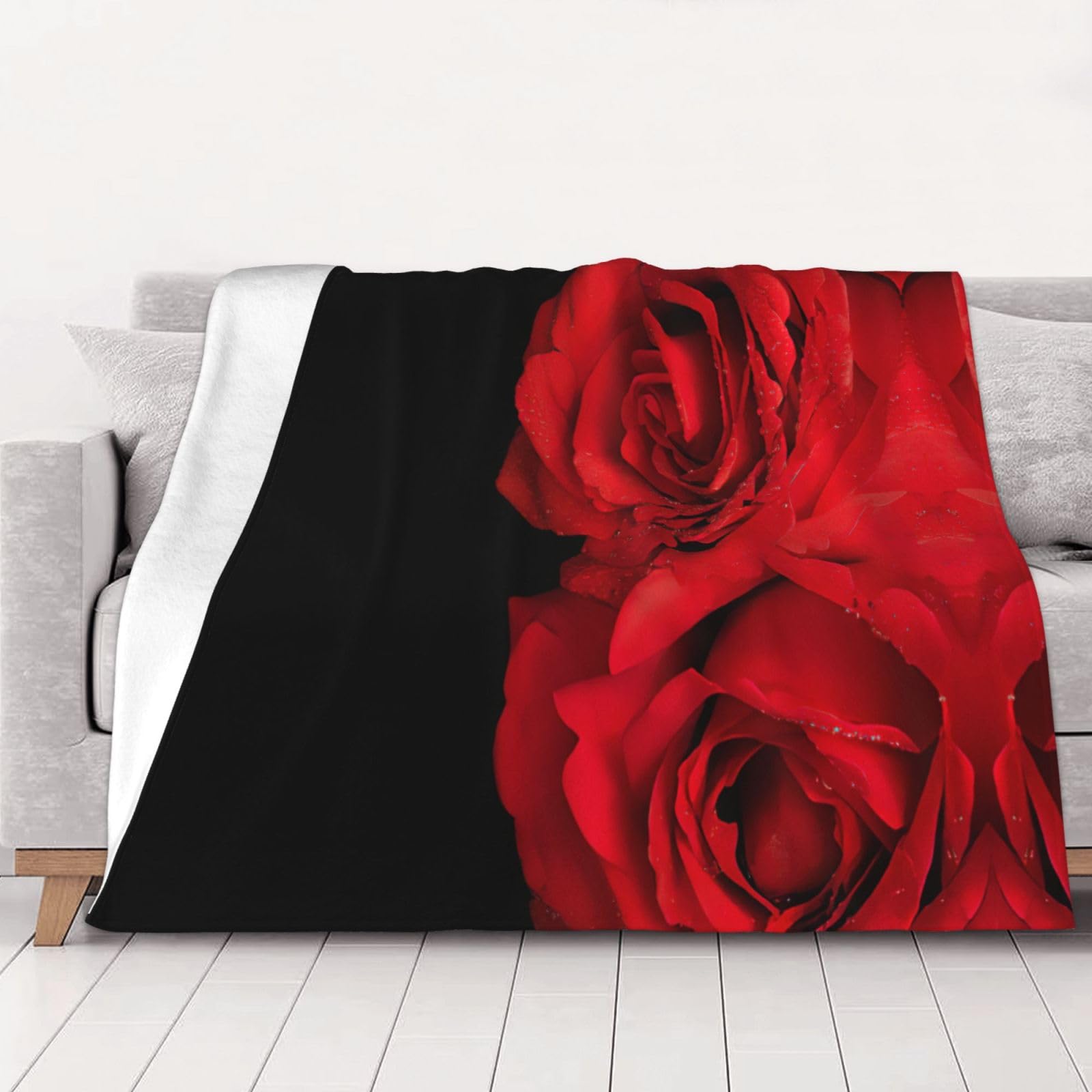 Couverture en flanelle douce rose rouge de qualité supérieure pour canapé
