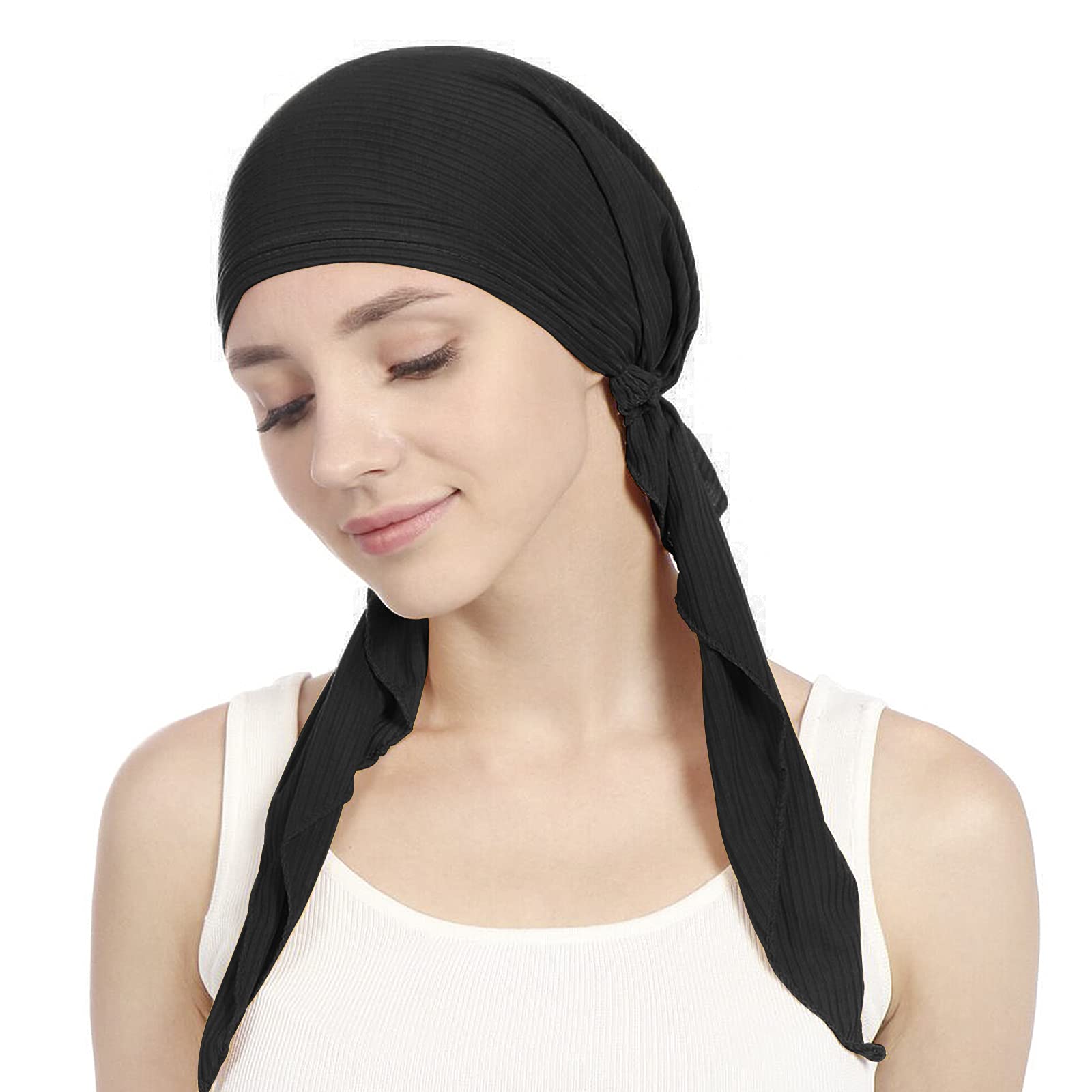 Women Braid Turban Muslim Hijab Chemo Cap Bonnet Hair Loss Scarf Wrap