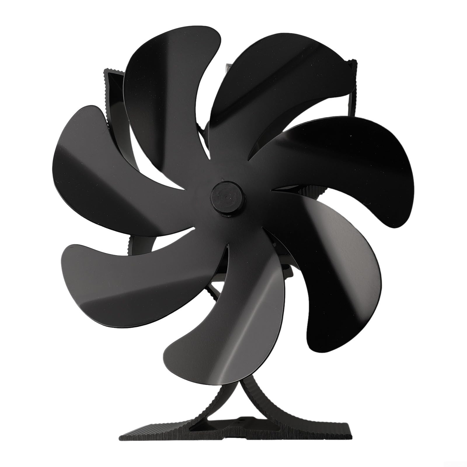 Ventilateur de cheminée pour poêle à bois accessoire écologique thermique noir 7 pales