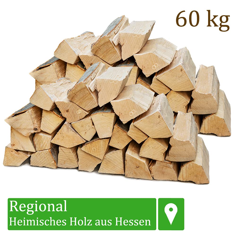 Legna da Ardere 60 kg Per Stufa e Camino Braciere Griglia Cestello per il Fuoco Ceppi 25 cm Flameup