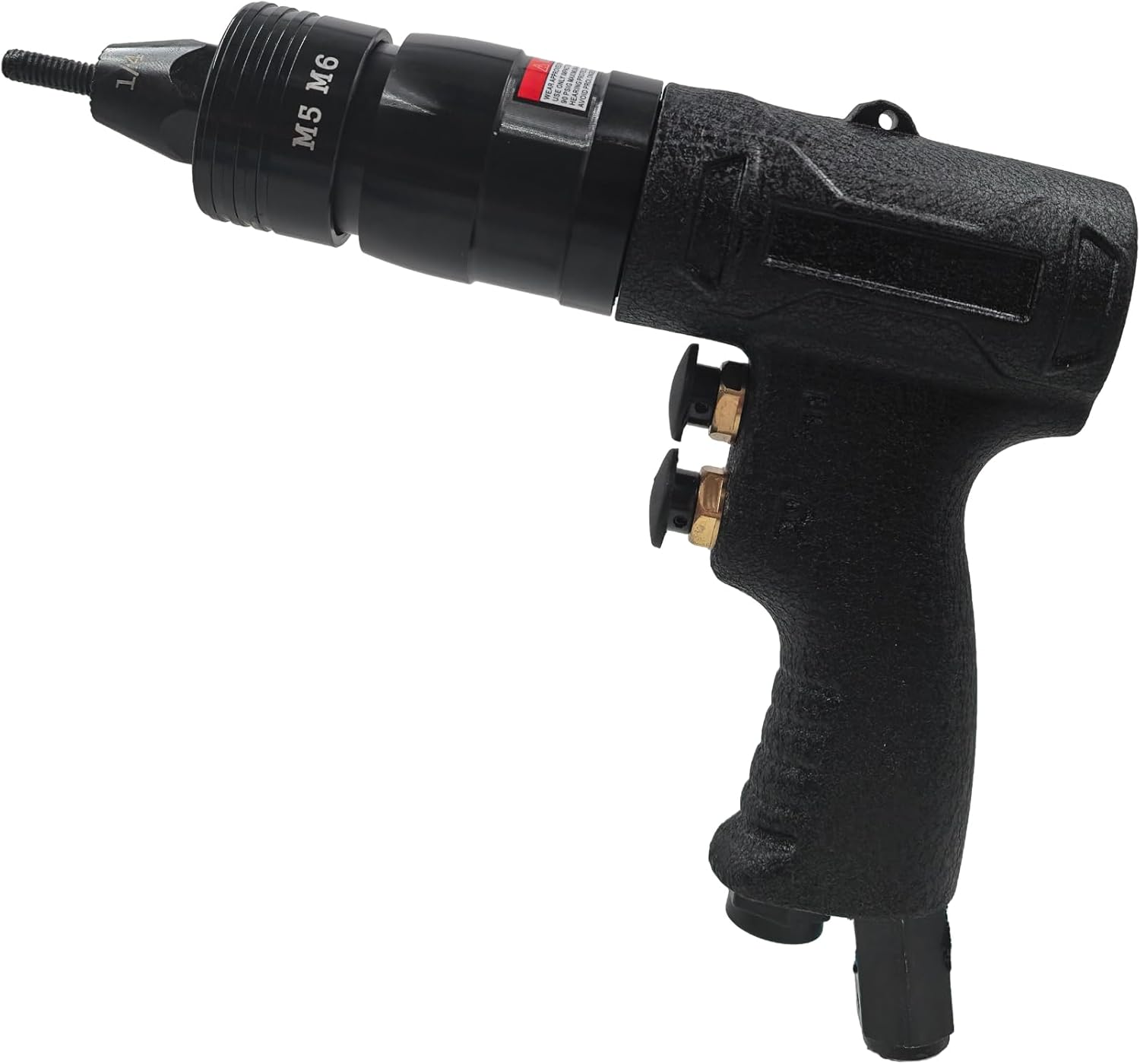 Air Rivet Nut Tool Kit, Pneumatic Pull Nut Setter with 1/4" 3/16" Mandrels for Sheet Metal Fastening Threaded Insert Installation