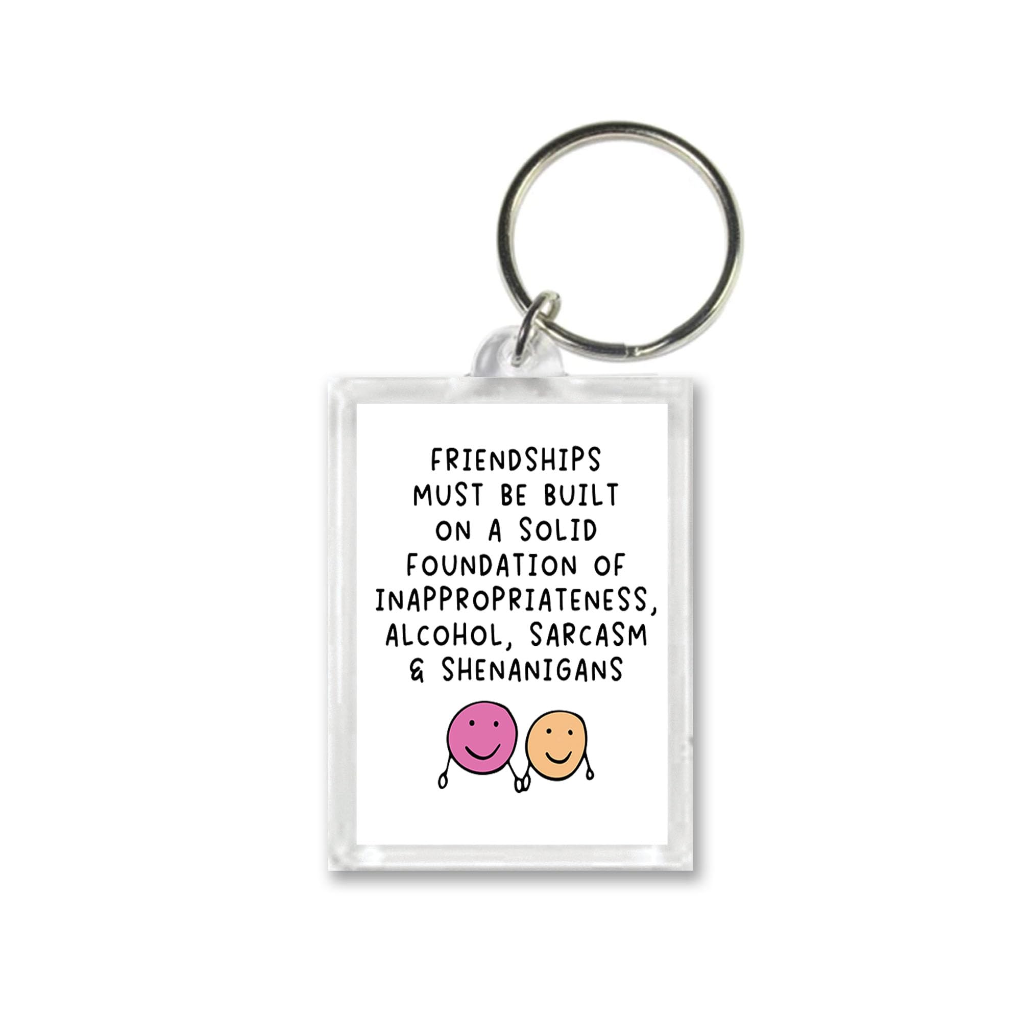 Rib ticklerz - Friendship Keyring - Alcohol Sarcasm Shenanigans Joke Banter Gift - Thank You Friend - Self Confidence - Colleague - Best Friend Work Bestie - KR159