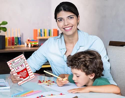 Miniatura 3 de JUESMOS Tarjetas de San Valentín para profesores, tarjetas de feliz día de San Valentín para profesores, tarjetas de felicitación de café, café con