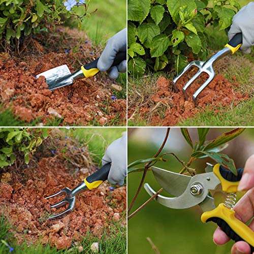 WEWILL Garden Tools Set Gardening Tool Kits Heavy Duty Aluminum Hand Tools Kits with Sprayer,Weeder,Garden Gloves & Garden Handbag and More, Gardening Gifts for Women & Men - Thumbnail 2