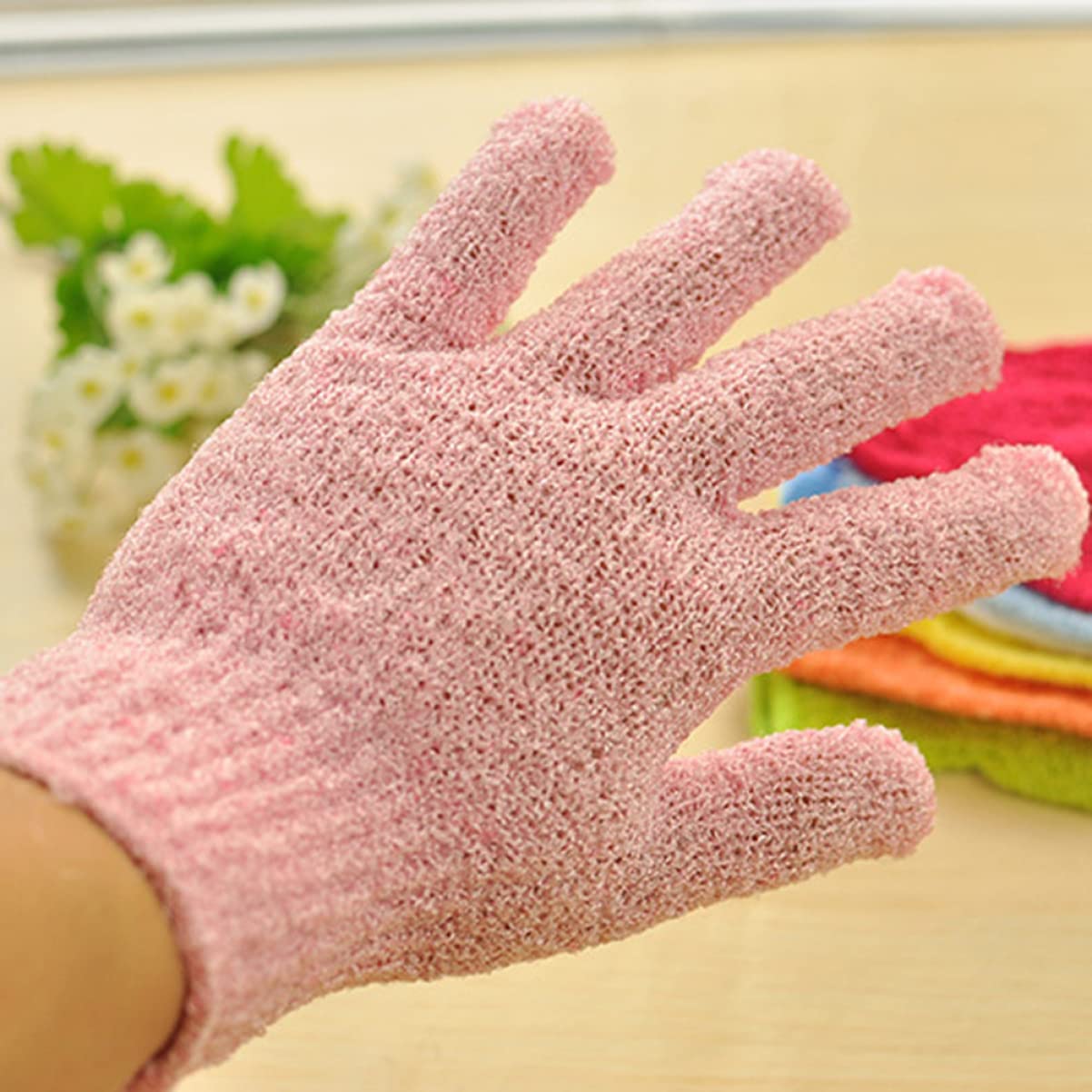 FRCOLOR 15paia Guanti Esfolianti Per Bagno Guanti Scrubber Per e Sauna Design e Doppio Uso Per Uomini Donne
