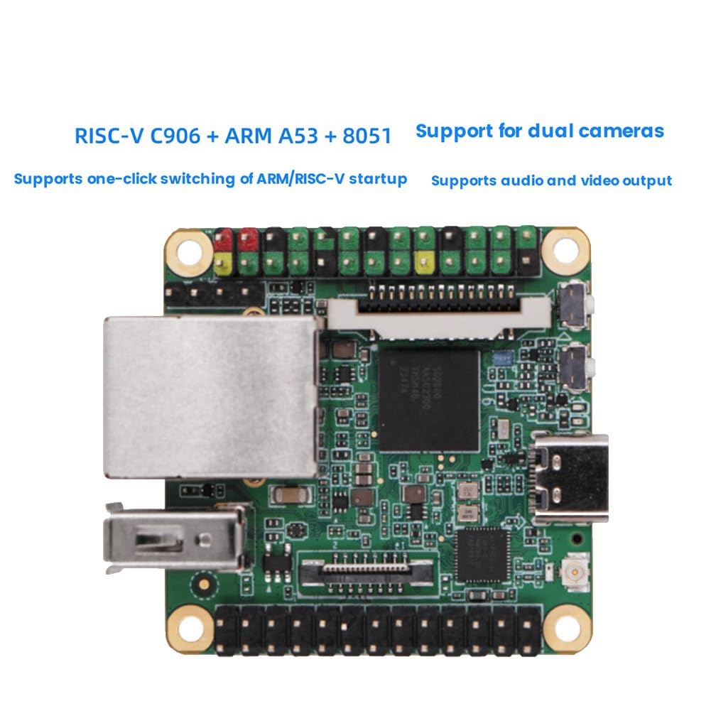 Milk-V Duo S 512M WIFI Carte de Développement + Téléchargeur + Caméra 2MP RISC-V Linux WiFi6/BT5 100Mbps Milk-V Duo S 512Mo SG2000