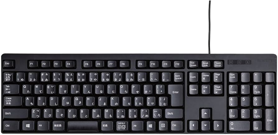 ELECOM 有線キーボード TK-FFCM01BK 有線キーボード - TK-FFCM01BK