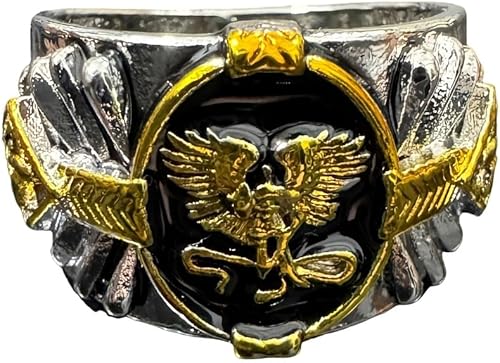 Miniatura 2 de Anillo de ángel para hombre, anillos de alas de ángel, anillo de búfalo vikingo, anillo de escudo de espada de ángel, anillo de espíritu del