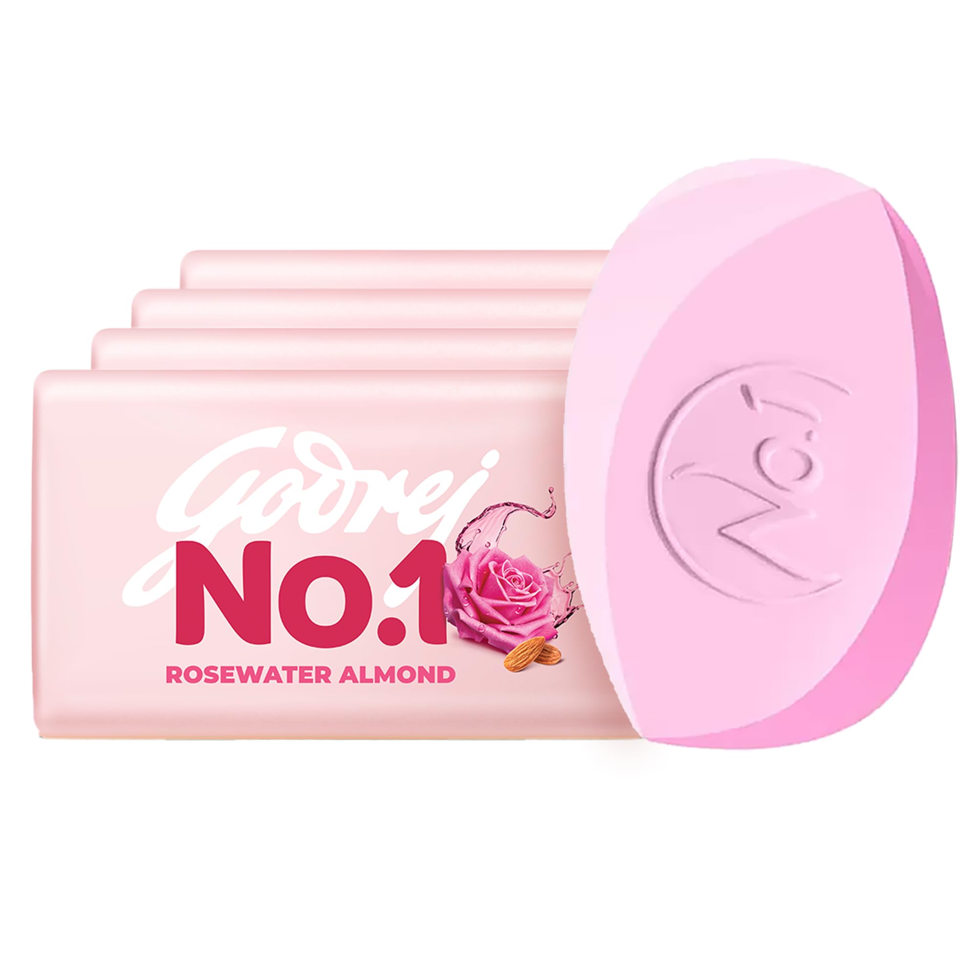 Godrej No.1 Rosewater & Almond (100g), PACK OF 5