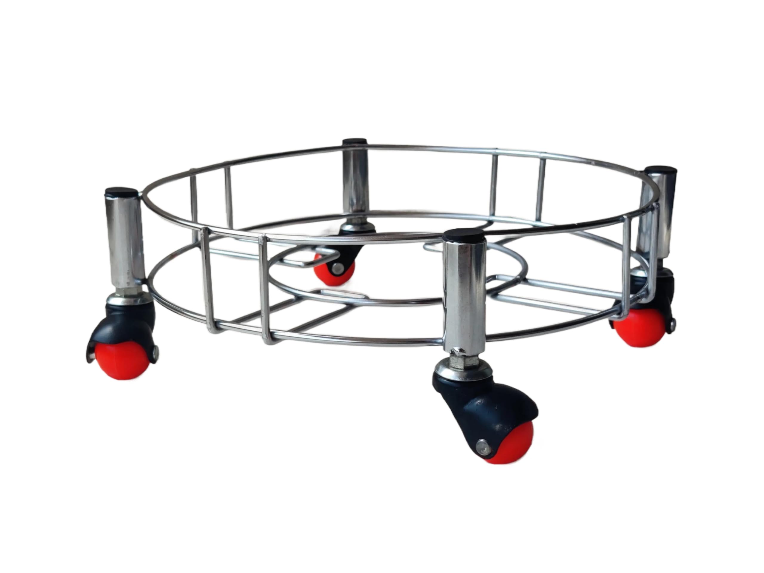 BIRDWING Heavy Wheel Stainless Steel Gas Cylinder Trolley with Wheel |Lpg Cylinder Stand Gas Cylinder Trolley |LPG Gas Cylinder Trolley with 4 White Prime Wheels, 1 Piece (B0D1GPR1V9) Amazon Price History, Amazon Price Tracker