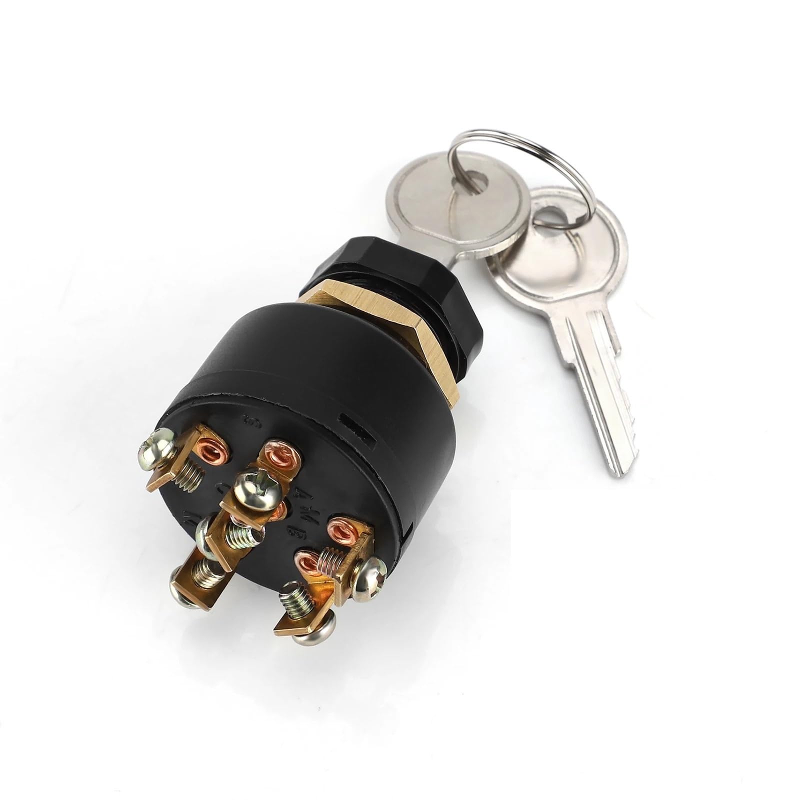 Blocchetto di accensione Interruttore di avviamento a 3 vie da 12 V con 2 chiavi, adatto per motori fuoribordo Mariner e Mercury starter elettrico a pressione