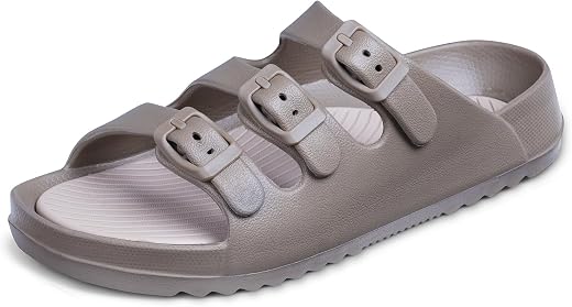 DOCTOR EXTRA SOFT Women’s EVA Slide Slip-On with Adjustable Triple Buckle Straps| Lightweight & Comfortable| Waterproof Su...