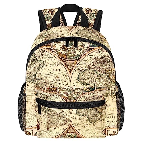 Sac à dos vintage pour enfants et étudiants en primaire au format compact de 30 cm