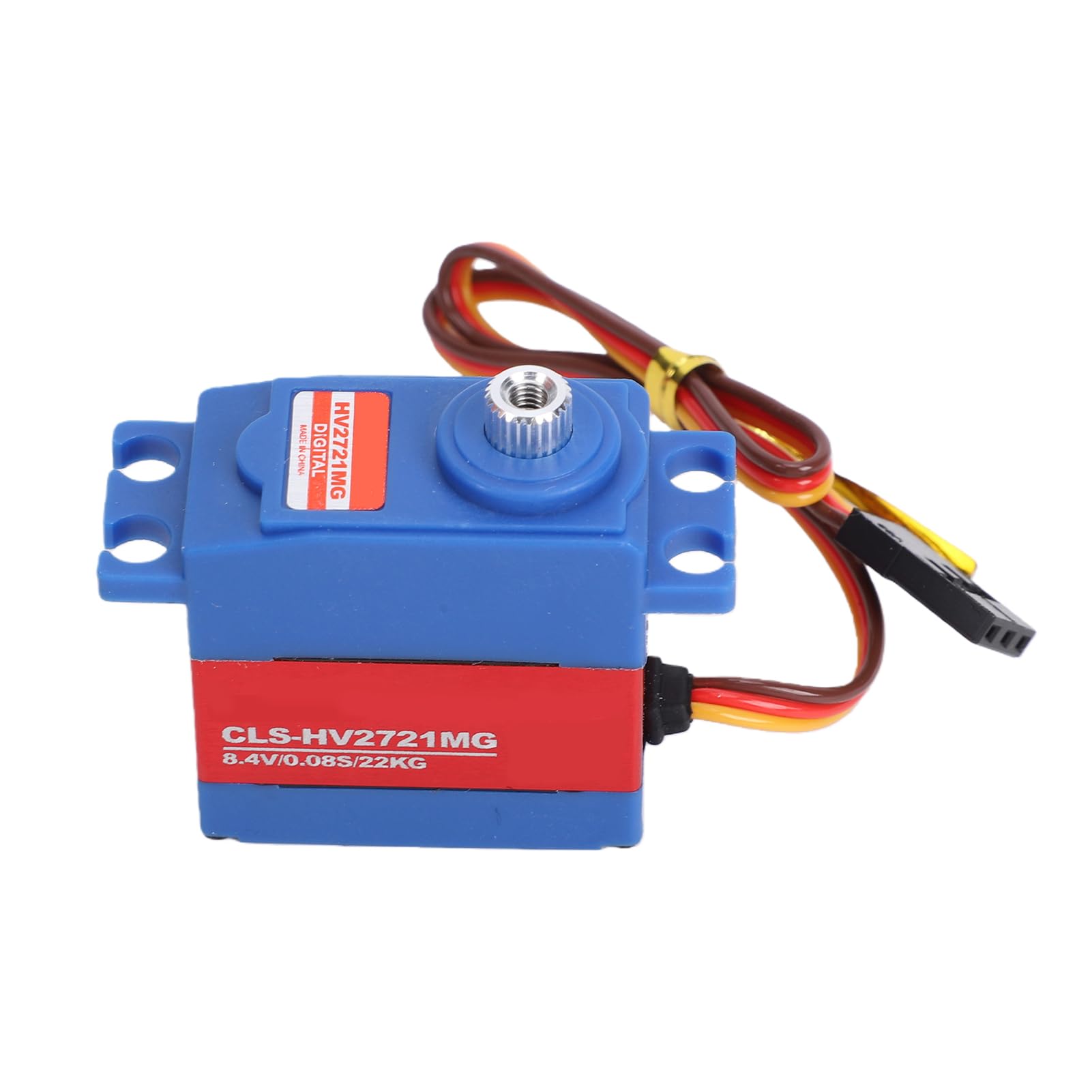 Keenso RC Servo - Servo digital de transmisión metálica sin núcleo, 30 g, 22 kg, par alto, 0,08 segundos, 25 T, resistente a la lluvia, para coche RC 1 8 1 10 modelo de brazo robótico