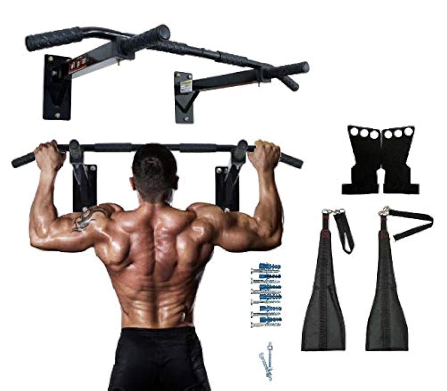 Allyson Fitness Heavy Duty Wall Mounting Steel Pull up Bar - Chin Up Bar Solid Fitness Accessory (Black, 180 kg Hanging Capacity) (B08N4LGRPM) Amazon Price History, Amazon Price Tracker