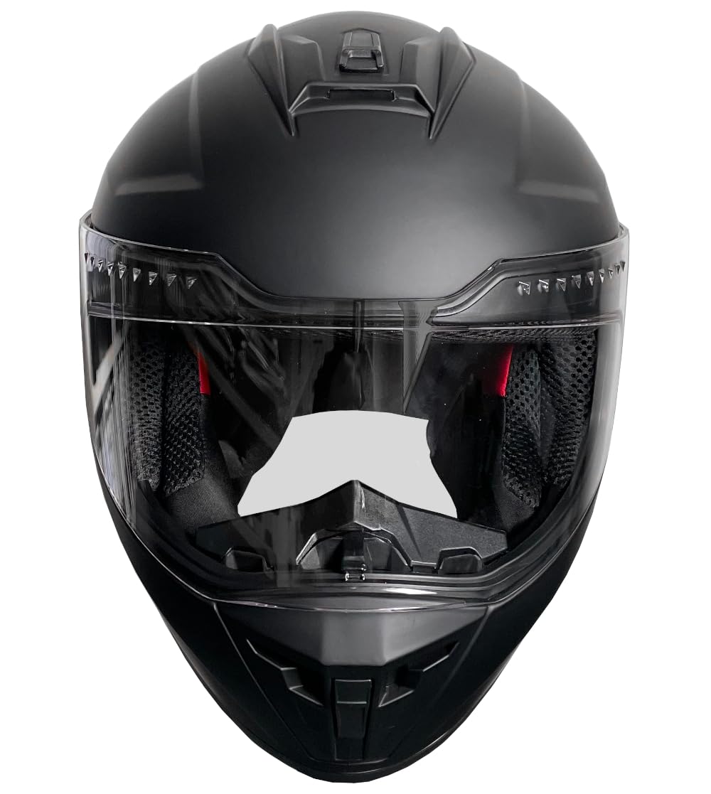 Integralhelm Helm Motorradhelm RALLOX M72 schwarz matt Größe S M L XL
