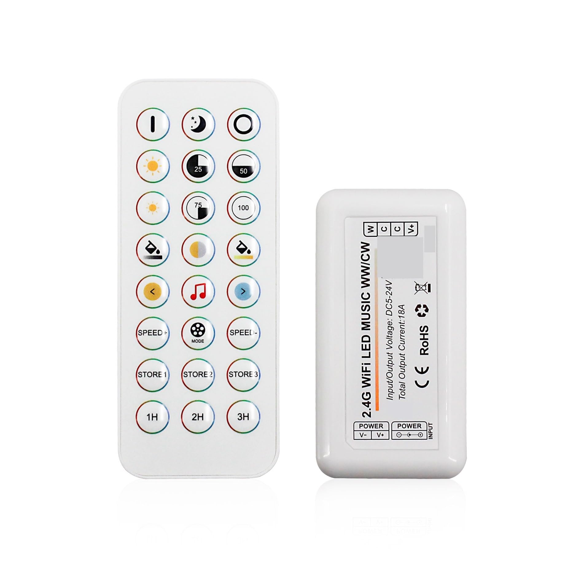 Contrôleur de température double mode 2.4G pour éclairage bicolore - 2
