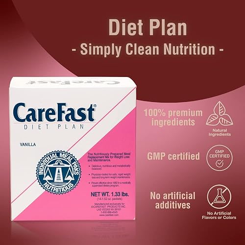 Miniatura 6 de Diet Plan Reemplazo de comidas  Vainilla  14 porciones individuales de polvo para pérdida de peso  0.53 oz de proteína  0.11 oz de fibra  24