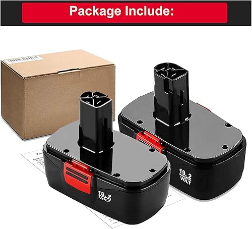 Miniatura 2 de Paquete de 2 baterías de repuesto de 4500 mAh para Craftsman 19.2 V DieHard C3 compatible con Craftsman 19.2 V batería 315.115410 315.11485