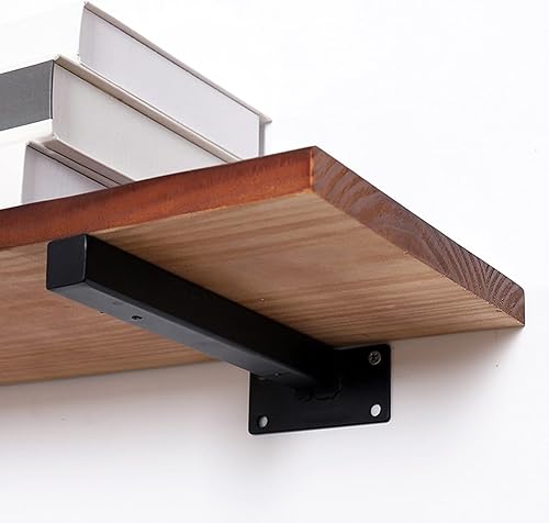 Miniatura 3 de Soporte de estante industrial, soportes de pared retro, soportes ocultos para estantes flotantes, soportes multifuncionales de hierro para