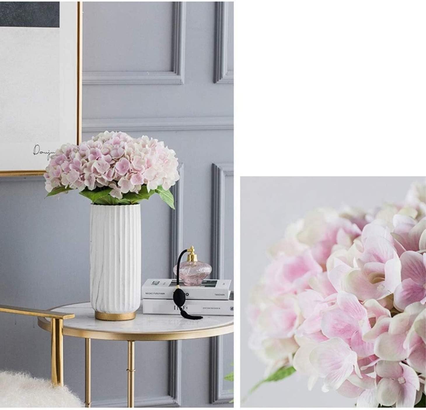 Künstliche Blumen Wunderschönes Künstliches Blumen-Plastikblumen-Fälschungs-Blumen-Hortensien-Vasen-Set Für Wohnkultur Künstliche Blumen wie Echt