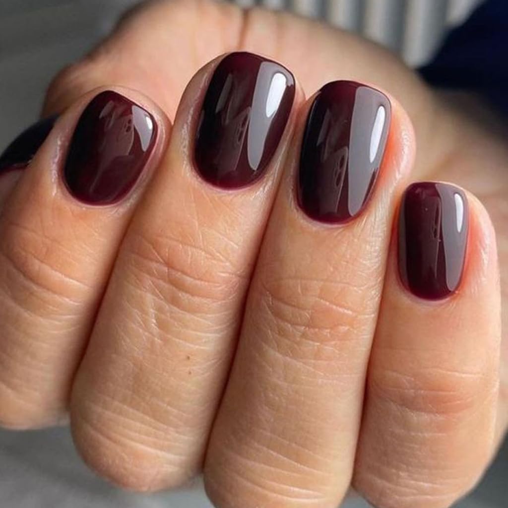 Short Square Full Covers False Nails Comfortable Wear Nails Manicure For A Unique And Elegant Look 24Pcs