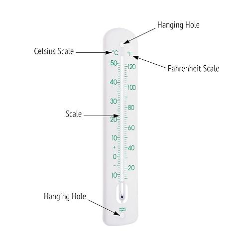 Miniatura 6 de Termómetro grande para exteriores  Termómetro de jardín de 14.961 in para uso en jardín, invernadero, patio, terraza, cobertizo, pared, interior y