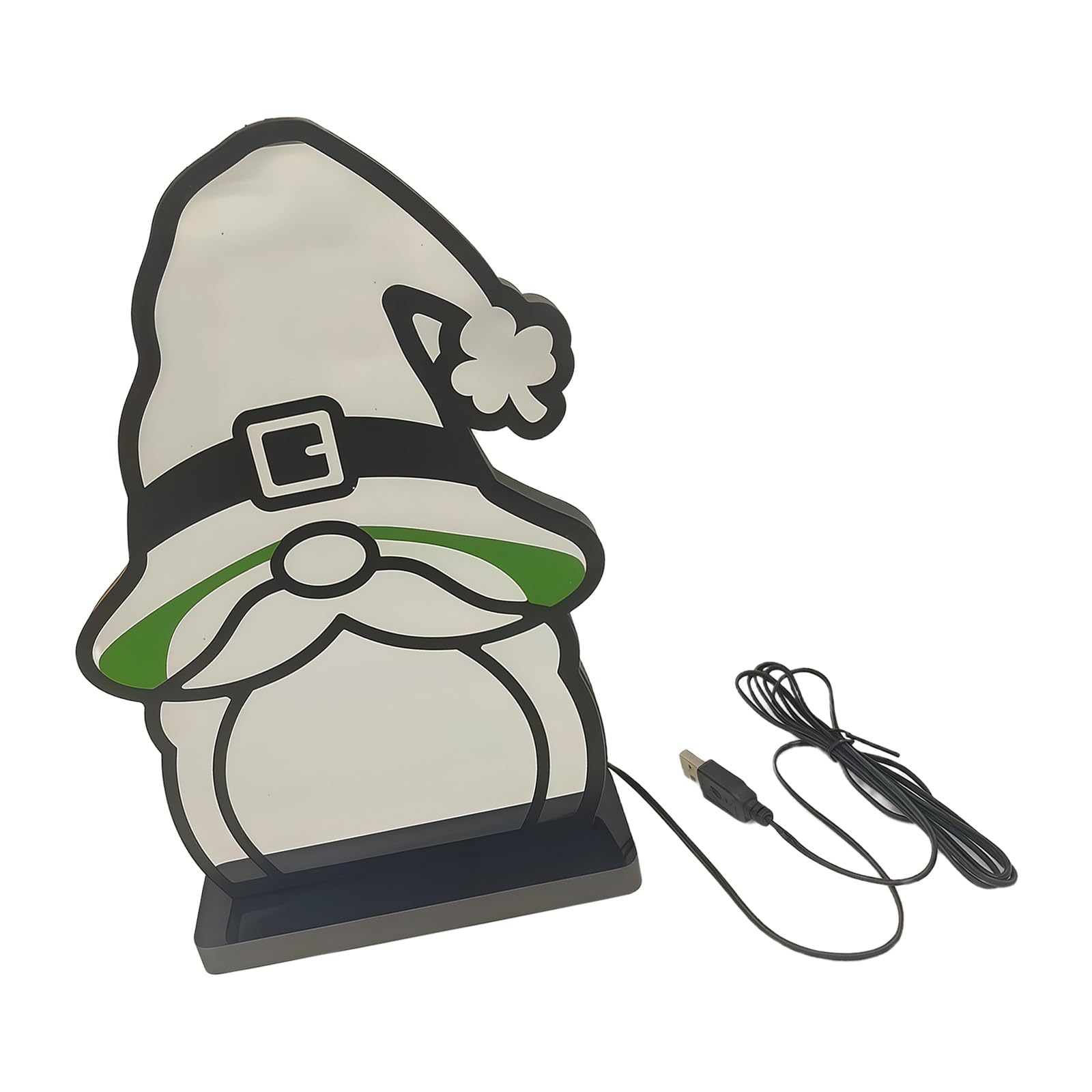 CAZSTYK LED Tunnel Light Desktop Lamp Gnomes Shape Atmospheres Light PVC Texture for St Patrick ' s Festivals Home Decorating PVC Holiday Lighting