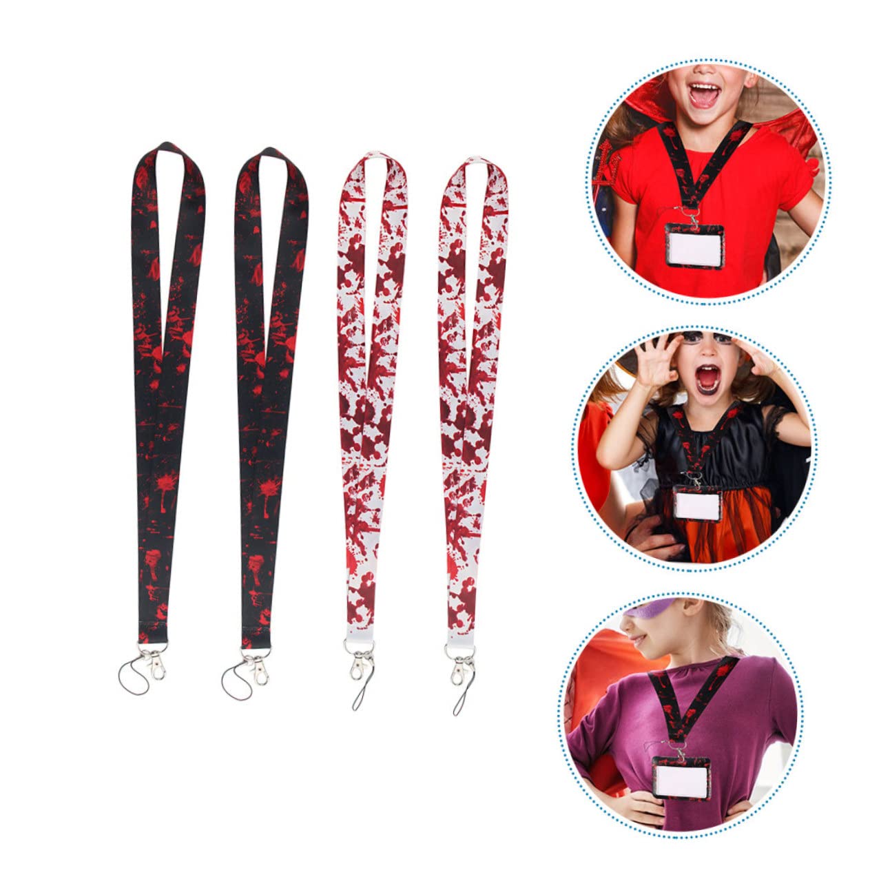Housoutil Blut Telefon Lanyard Beige Spule Inhaber Telefonhalter Umhängeband Perlen Hängend Gothic-schlüsselanhänger Handy Halloween-telefon-lanyard Kette Polyester