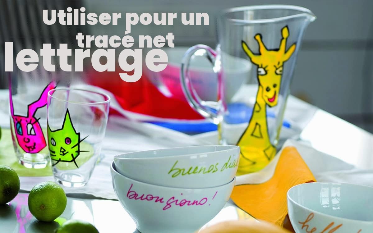 Pebeo Vitrea Set de feutres pour verre (Assortiment de couleurs)