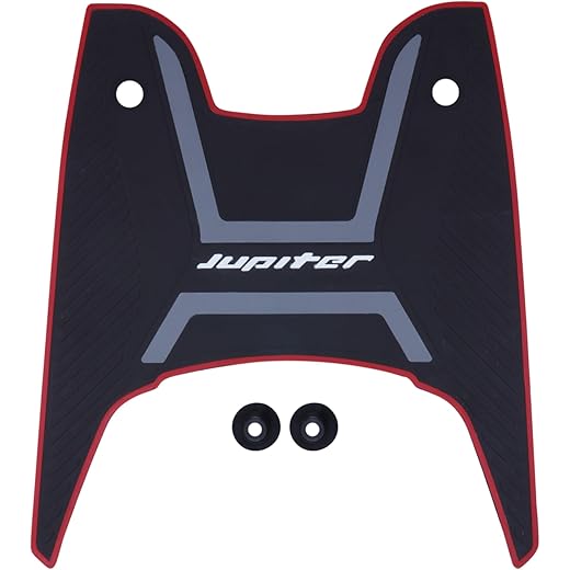 Grandbiker Anti Skid Scooter Rubber Foot Mat/Floor Mat for Jupiter 125 (Black)