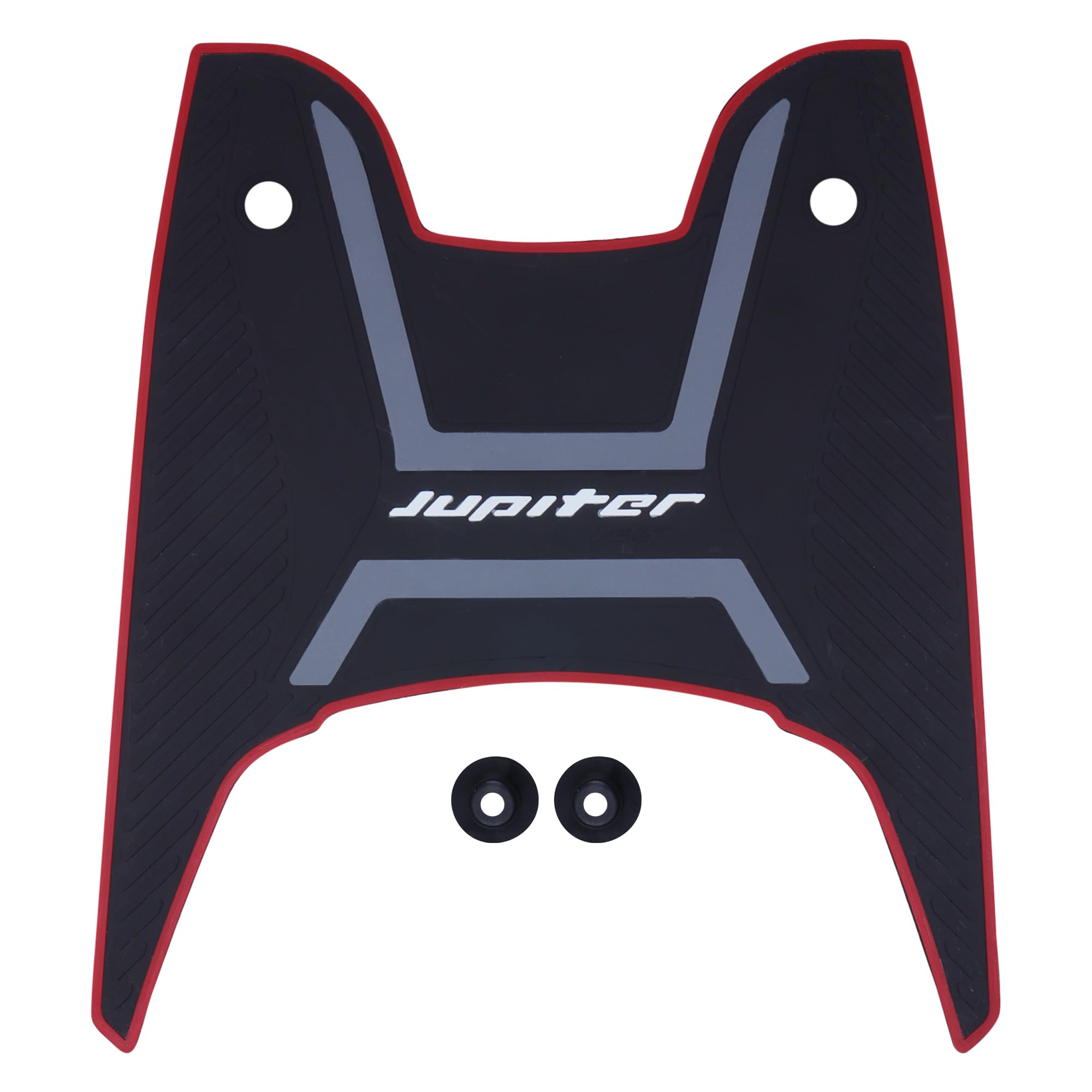 Grandbiker Anti Skid Scooter Rubber Foot Mat/Floor Mat for Jupiter 125 (Black)