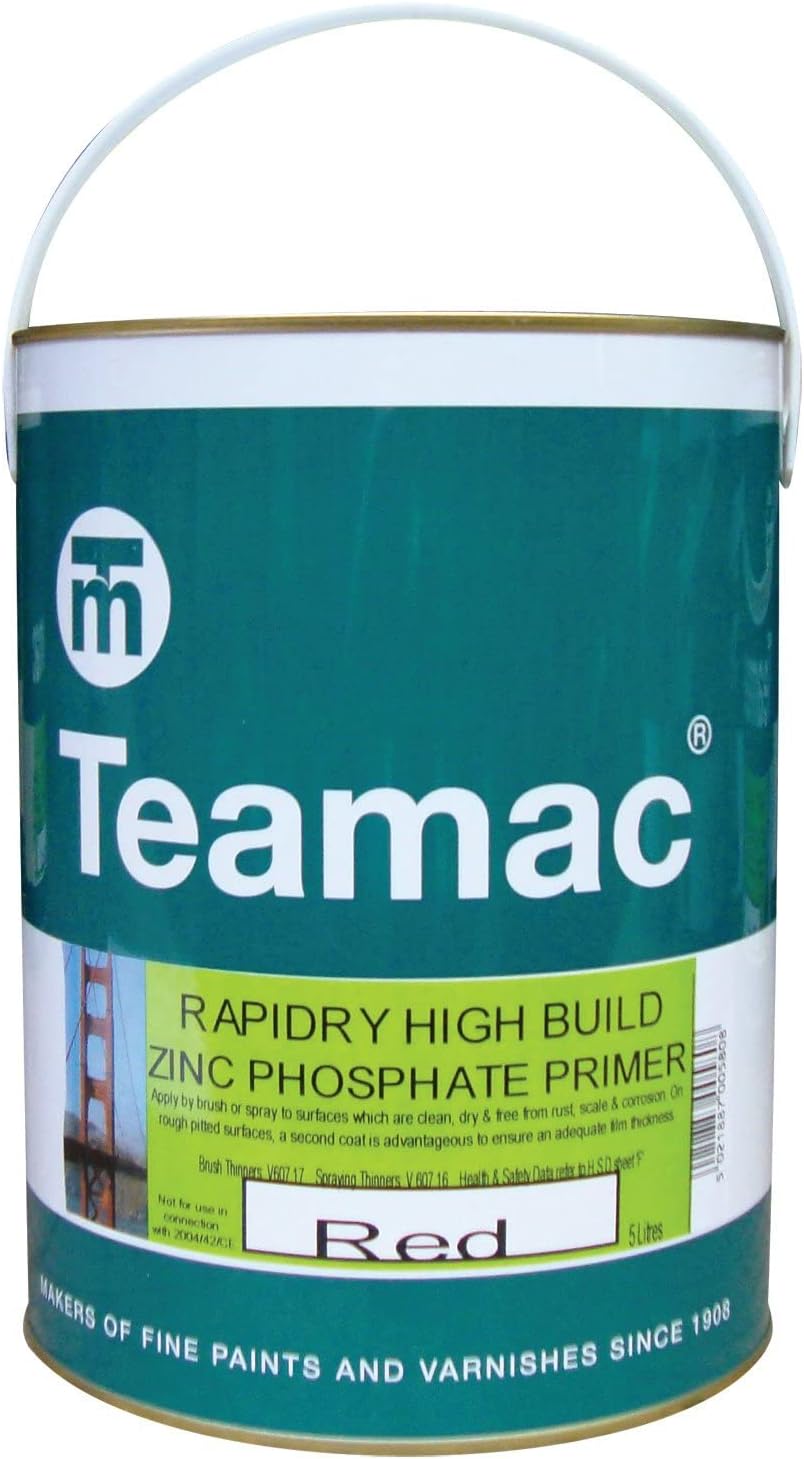 Teamac Rapidry High Build Zinc Phosphate Primer Grey 5 Litre