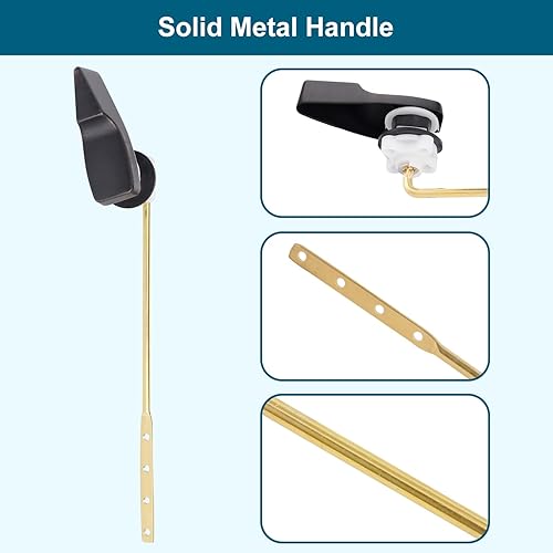 Miniatura 10 de Hygie Rinse Kit universal de repuesto para manija de inodoro compatible con American StandardMansfieldGerber WC, palanca de descarga de tanque de