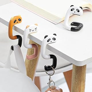 حامل شنطة يد محمول مصنوع من بلاستيك ايه بي اس قابل للطي بخطاف للتعليق في المكتب والحمام والمكتب والمدرسة والمطعم وغرفة الاجتماعات (قطعة واحدة بلون عشوائي)