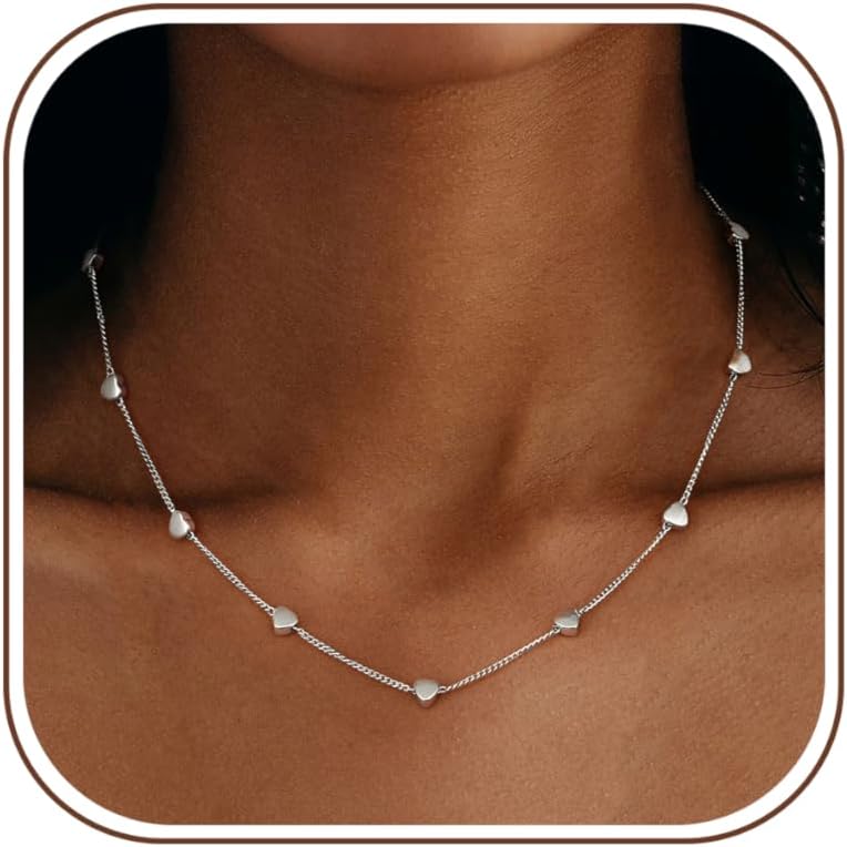 JeweBella Dameshalsketting, goudkleurig, roestvrij staal, verstelbaar, halsketting, goudkleurig, lengte 41/46 cm, ketting voor dames, 41 cm / 46 cm, 316L chirurgisch staal