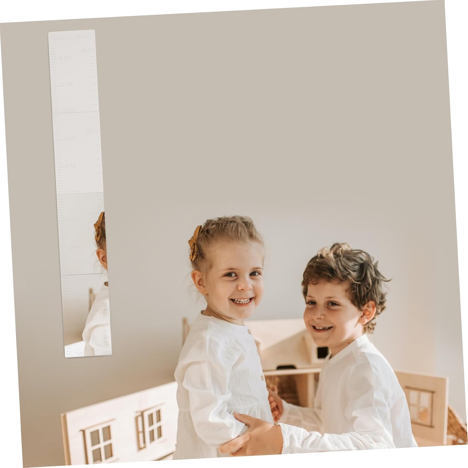 Mirror Growth Chart Wall Sticker Height Measurement for Boys and Girls Room Decor Safe Material