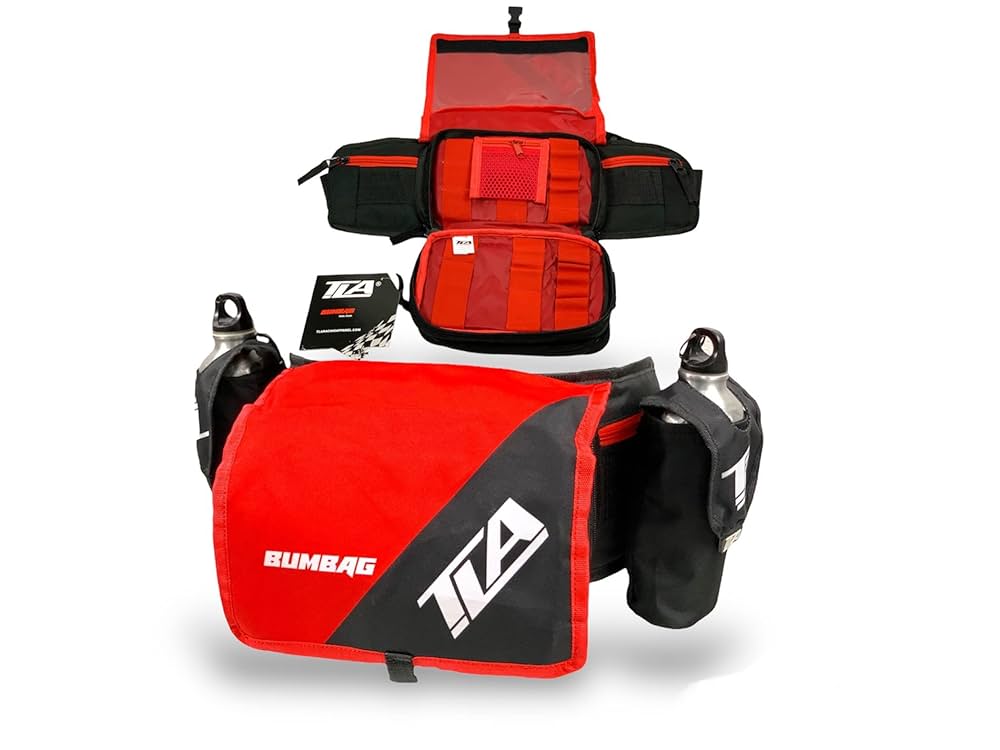 Marsupio Porta Attrezzi Moto Mtb BUMBAG Tool Pack| Marsupio per Moto Enduro|  Borsa Tool Bag Moto Fuoristrada| Marsupio Enduro Mtb eBike| Cintura Porta  Utensili Moto e Bici| Marsupio 3,3 Litri (Rosso) :