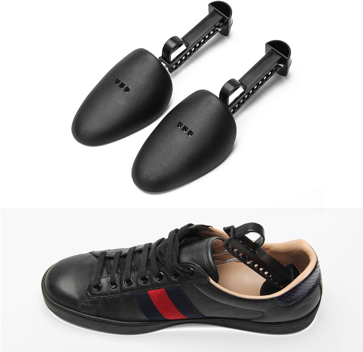 AHIER Shoe Trees for Men, 5 Pair(10pack) Plastic Sneaker Tree, Adjustable Men Shoe Trees for Sneakers Shoes Boot Holder Shaper Support