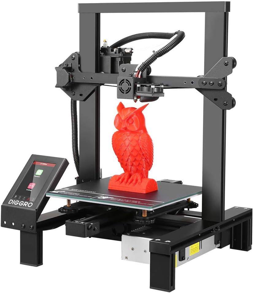 DIGGRO Alpha-3 High Precision 3D Printer with 4.3 inch Touch Screen Large Build Volume Filament Run-Out Detection