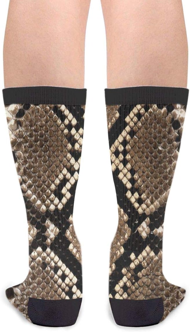 Snake Skin Unisex Adult Fun Cool 3D Print Colorful Athletic Sport Novelty Crew Tube Socks - Image 2
