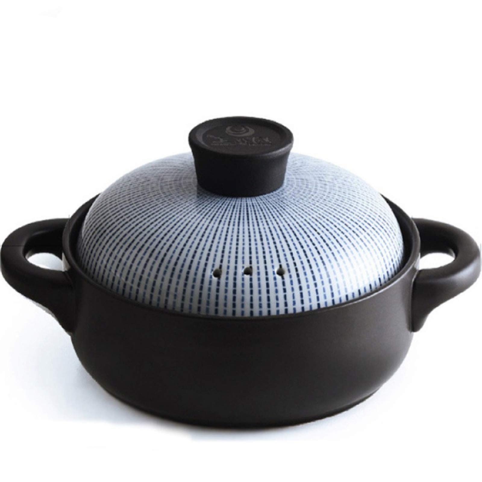 Ceramiczna zapiekanka z pokrywką, Handmade Nonstick Slow Cookers Ceramic Cotta Pan, Korean Stone Bowl,2.5L