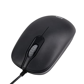 SGIN USB Wired Mouse, Corded USB Mouse for Laptops and PCs, Comfortabe Design for Righty or Lefty Use, 4 Adjustable DPI Mode, Black