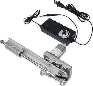 CNCTOPBAOS DC24V Reciprocating Linear Actuator Stroke 2-8CM 3 Inch,Adjustable Telescopic Rocker Arm Mechanism Gear Motor Speed Regulation Adapter 120RPM 0.78"-3.14"