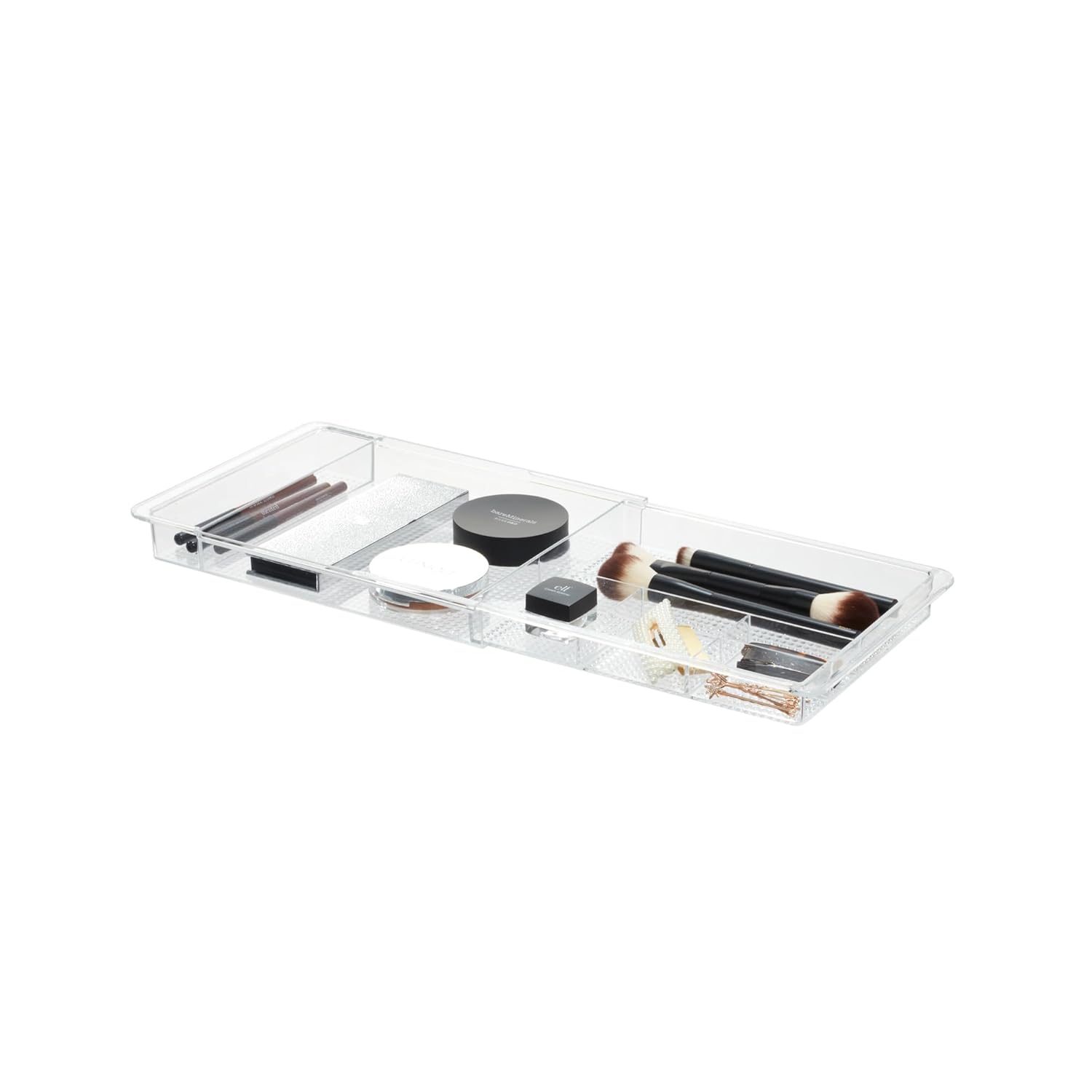 iDesign Expandable Vanity Drawer Organizer The Clarity Collection 11 25 to 18 5 Clear