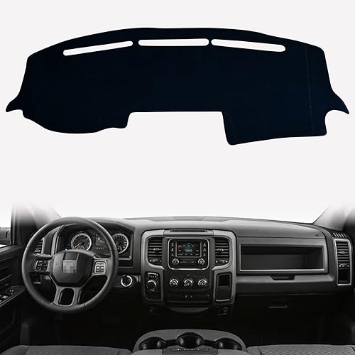 Cubierta de tapete para salpicadero, consola central interior personalizada compatible con Dodge Ram Big Horn Laramie 1500 2500 3500 Pickup 2019