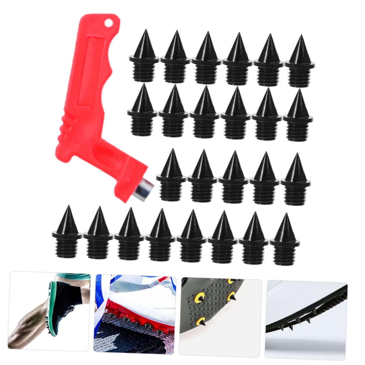 Toyvian Tacchetti Per Scarpe Corsa Punte Piccole Per Sostituzione Per E Completo Con Attrezzo Per 50 * 5